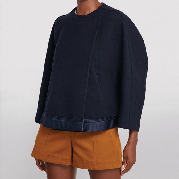 CHLOE Wool Blend Sweater Coat Black Retails $1,950 New - Picture 2 of 12